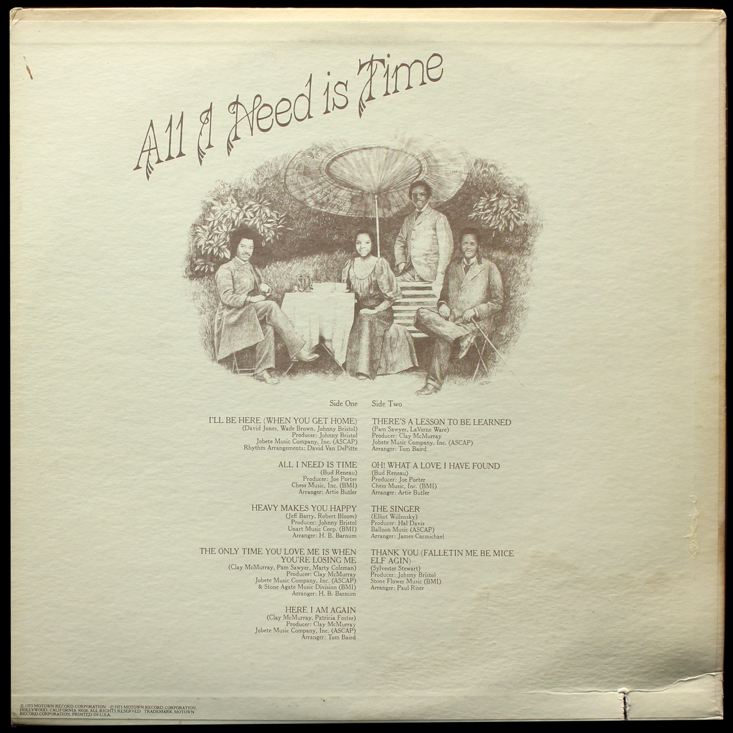LP Gladys Knight And The Pips — All I Need Is Time фото 2