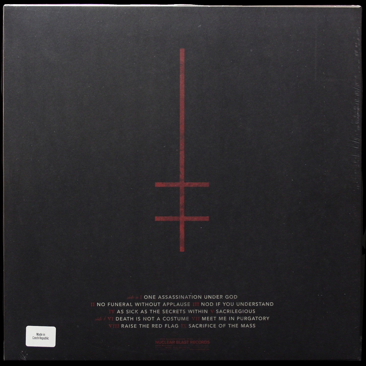 LP Marilyn Manson — One Assassination Under God (Chapter 1) (bone with black splatter vinyl) фото 2
