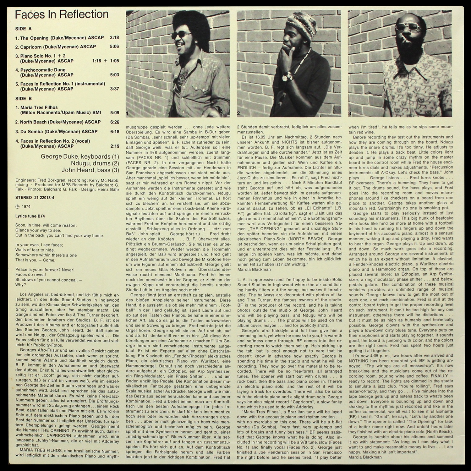 LP George Duke — Faces In Reflection фото 2