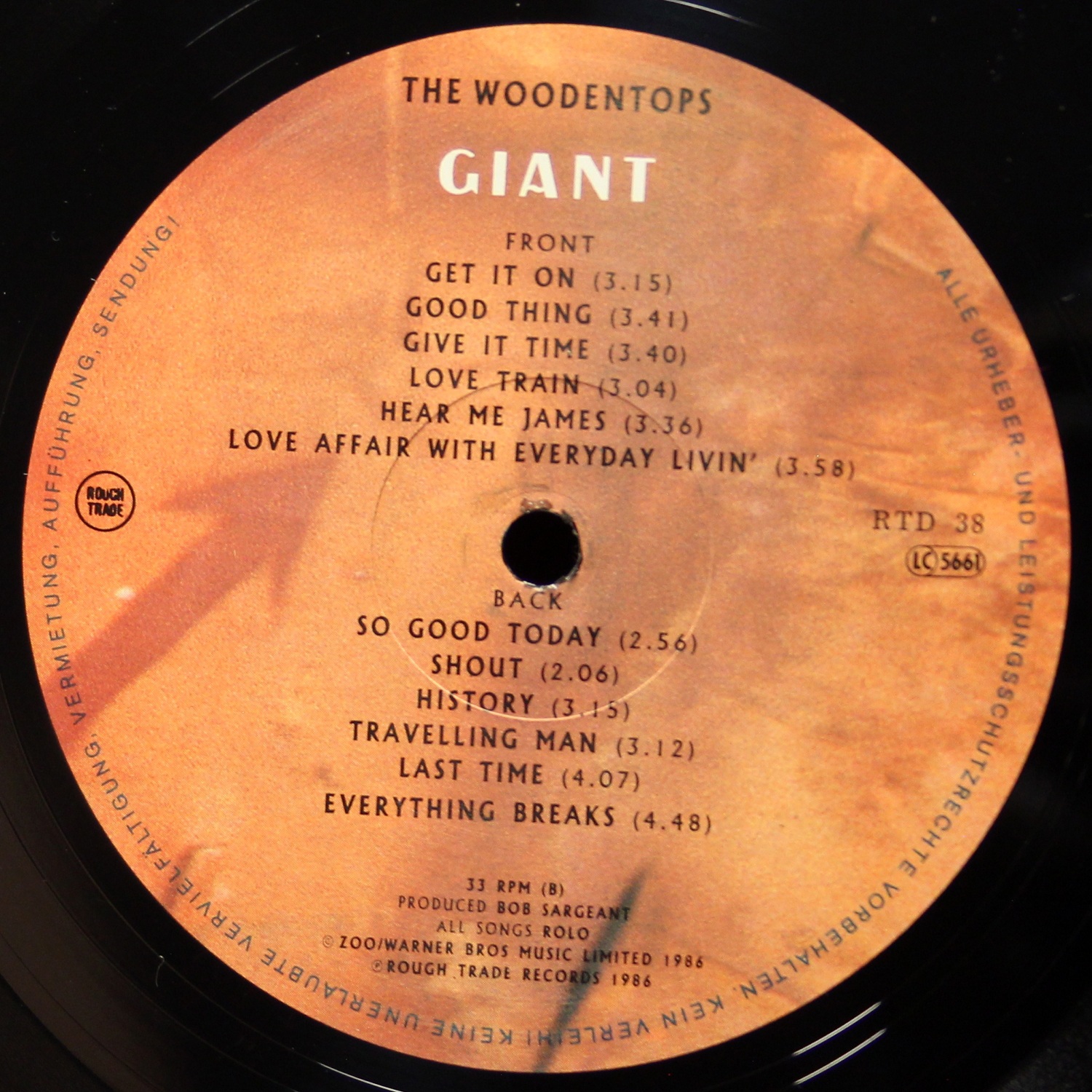 LP Woodentops — Giant фото 3