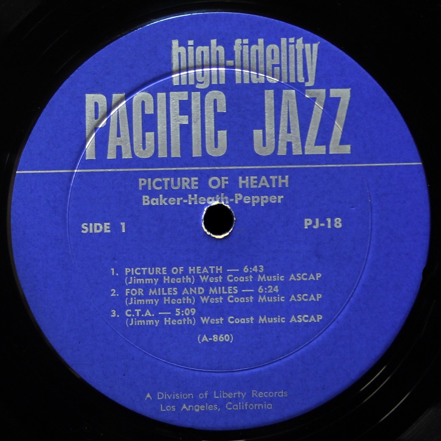 LP Chet Baker — Picture Of Heath (моно) фото 3