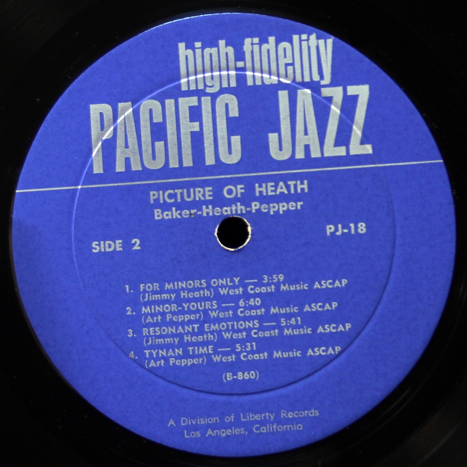 LP Chet Baker — Picture Of Heath (моно) фото 2