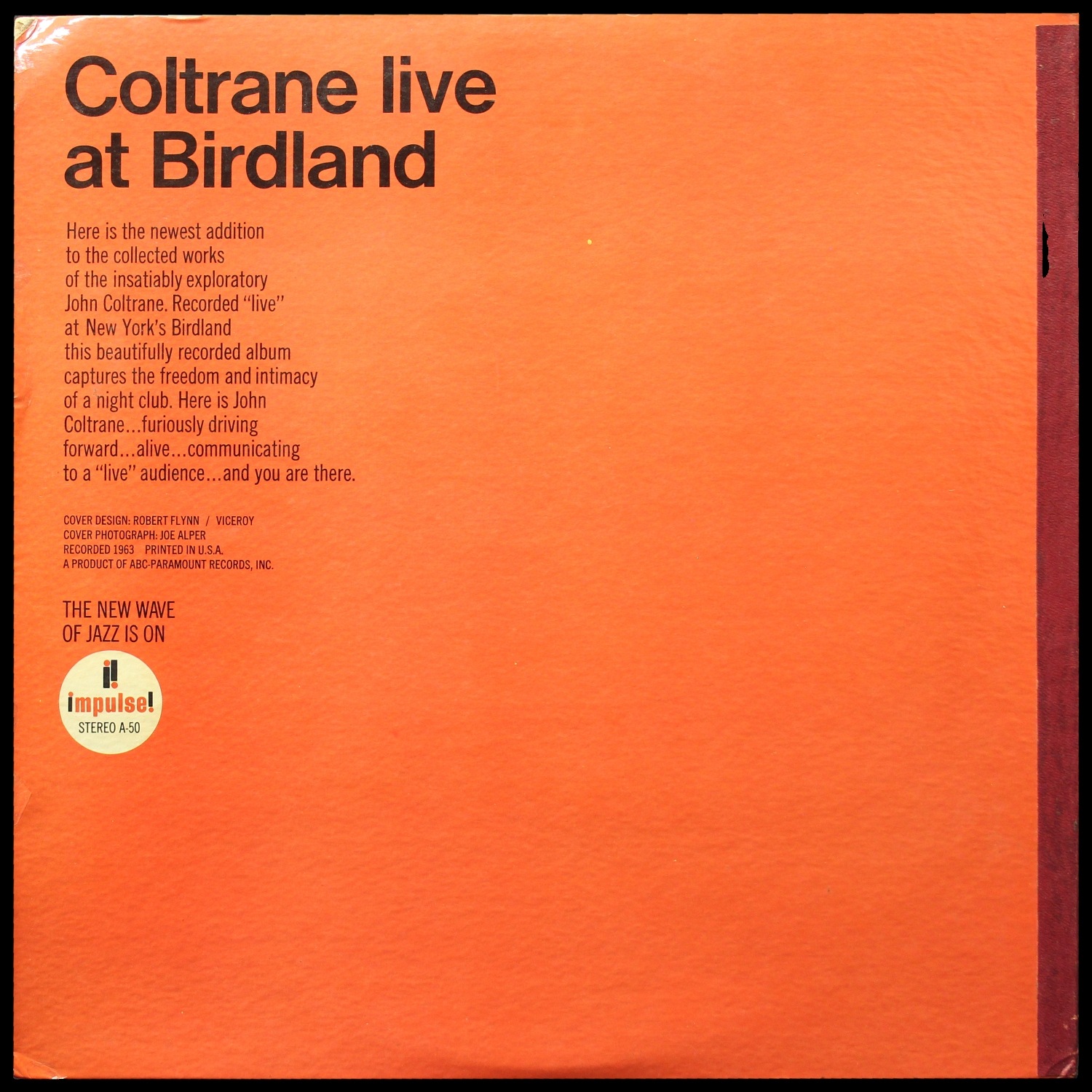 LP John Coltrane — Live At Birdland (клубное издание) фото 2