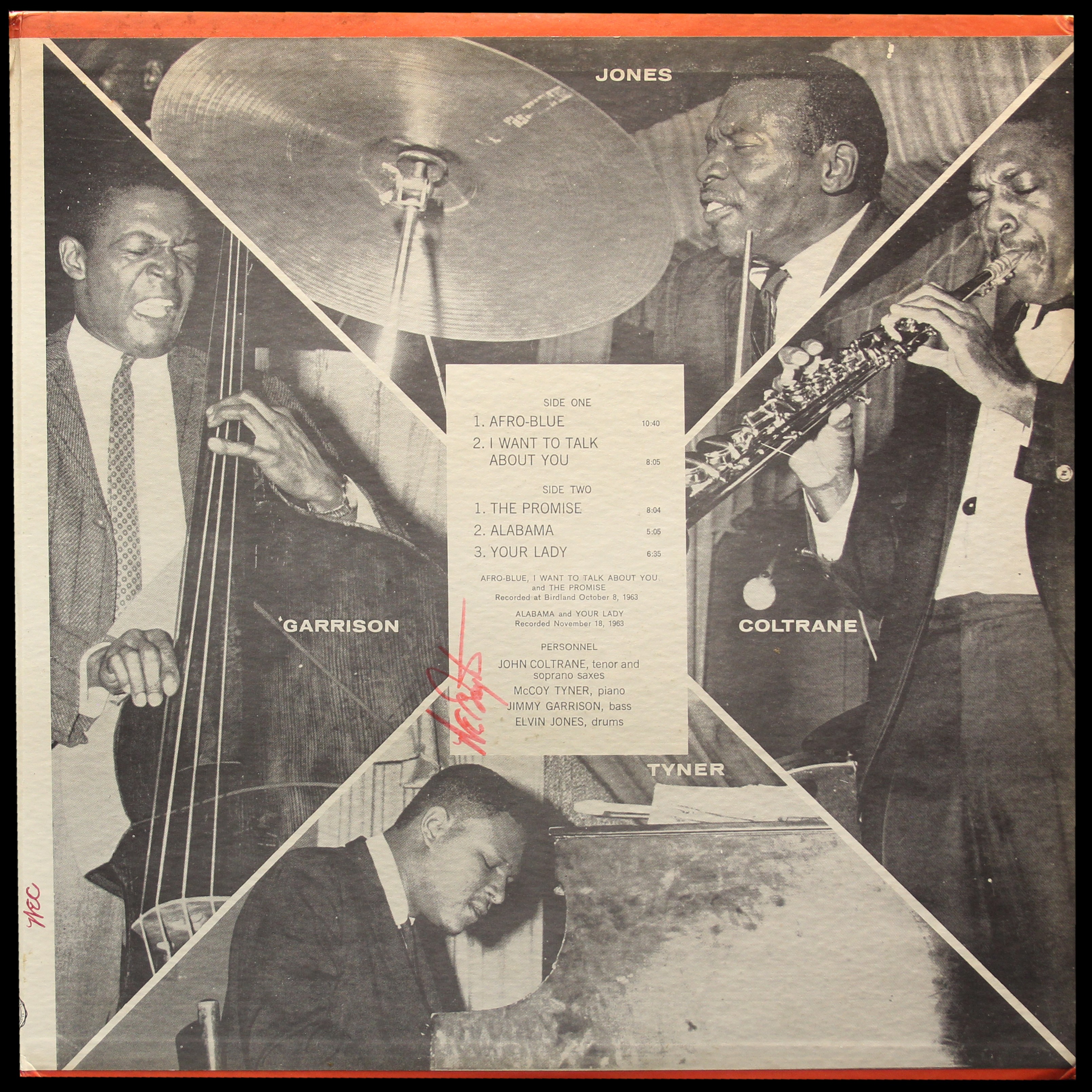 LP John Coltrane — Live At Birdland (клубное издание) фото 6