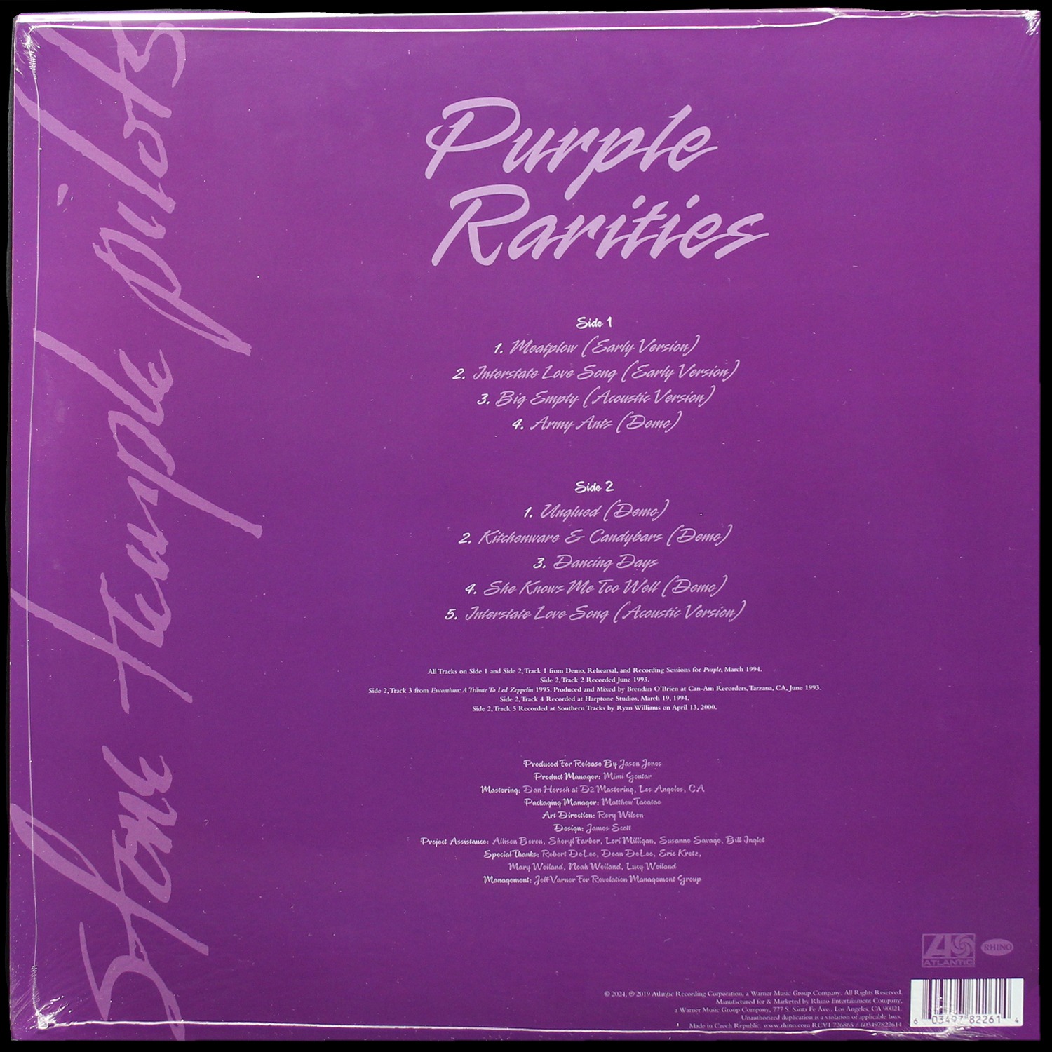 LP Stone Temple Pilots — Purple Rarities (цветной винил) фото 2