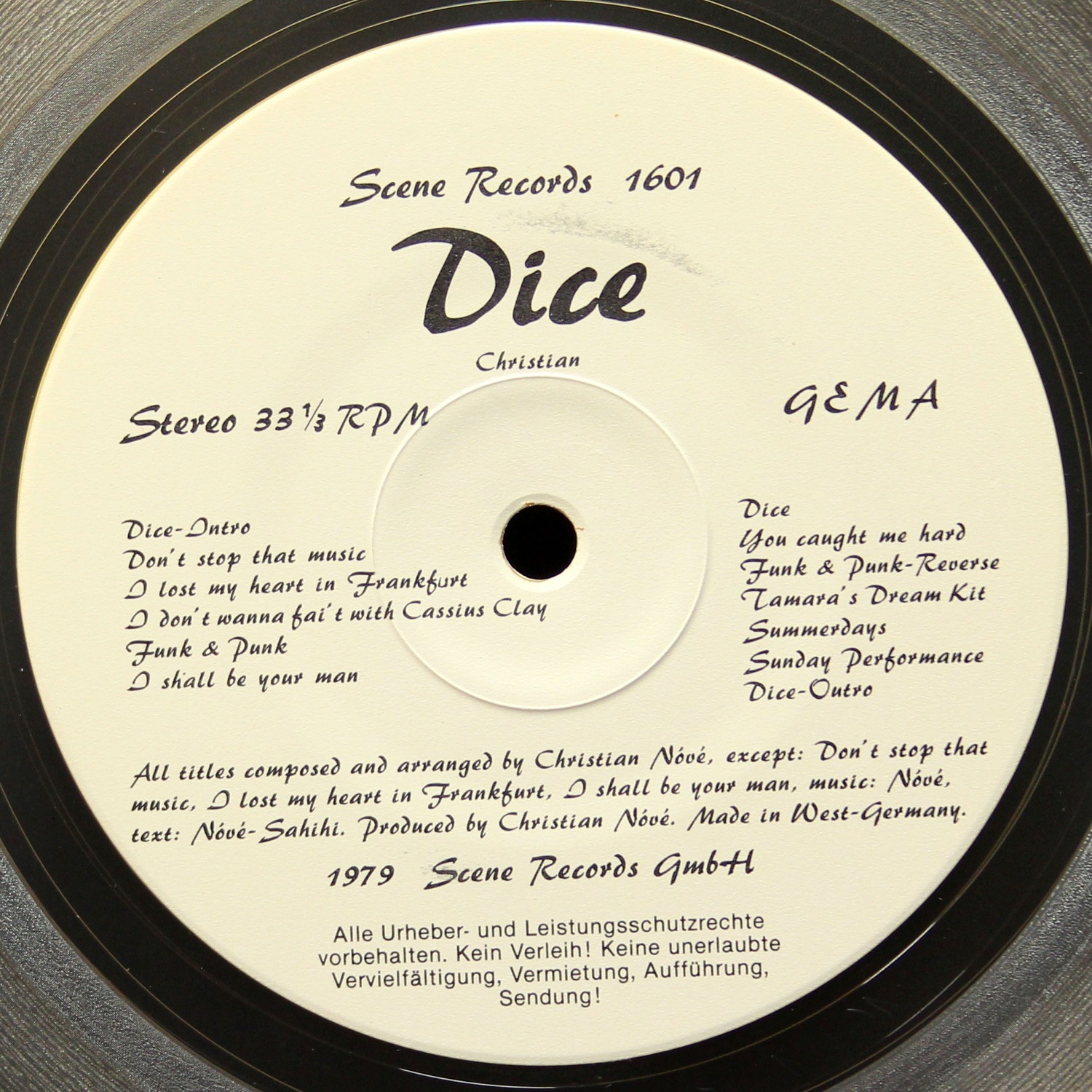 LP Dice — Christian Chir.Amb. (цветной винил) фото 3