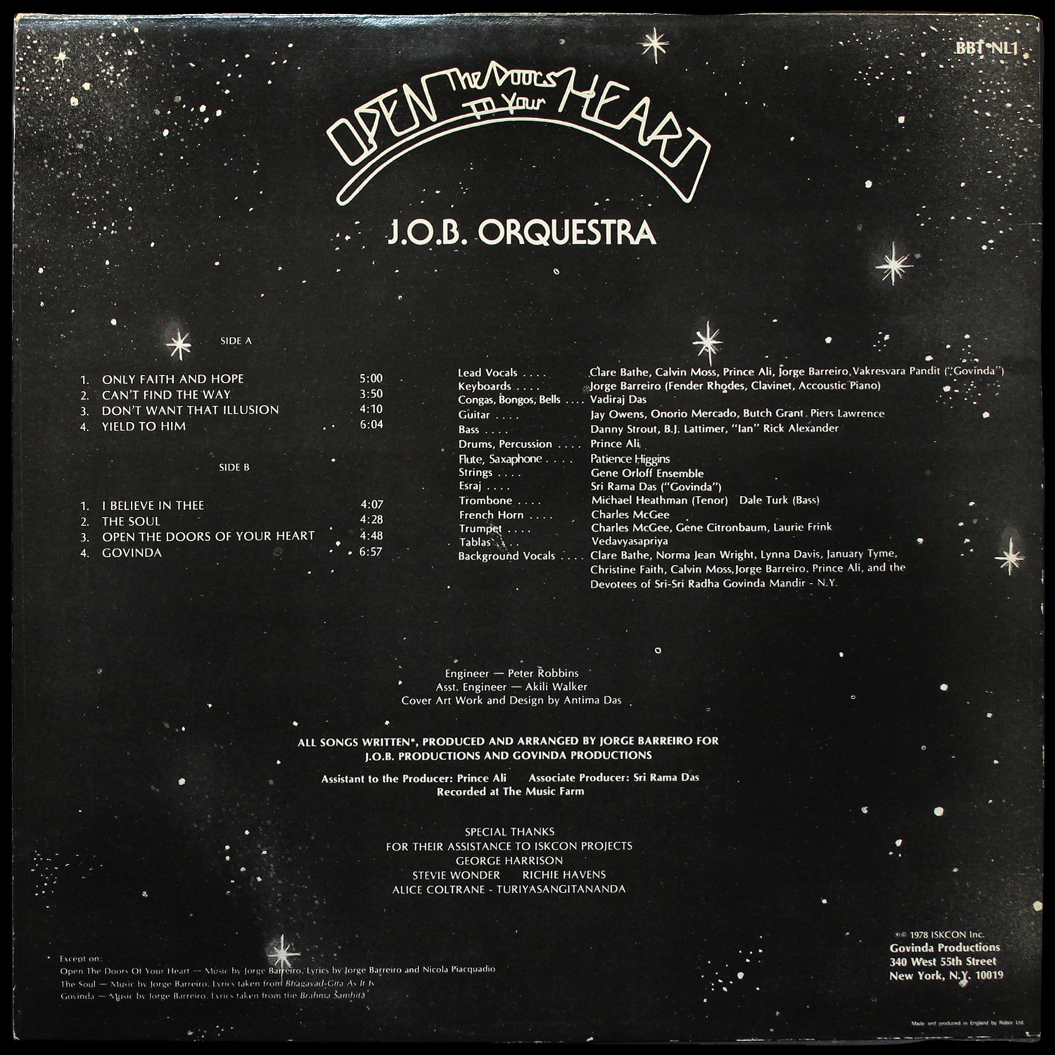 LP J.O.B. Orquestra — Open The Doors To Your Heart фото 2