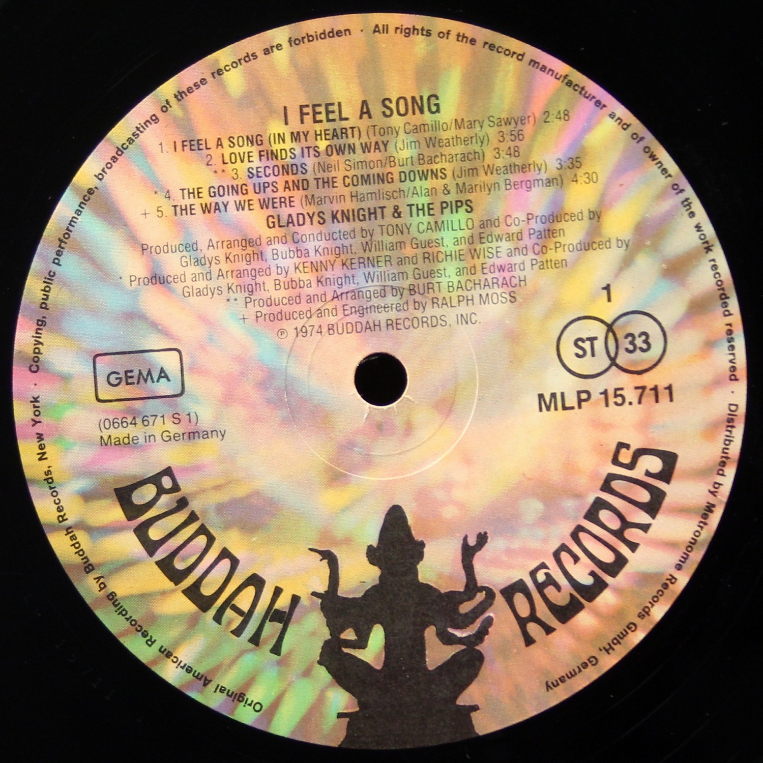 LP Gladys Knight & The Pips — I Feel A Song фото 2