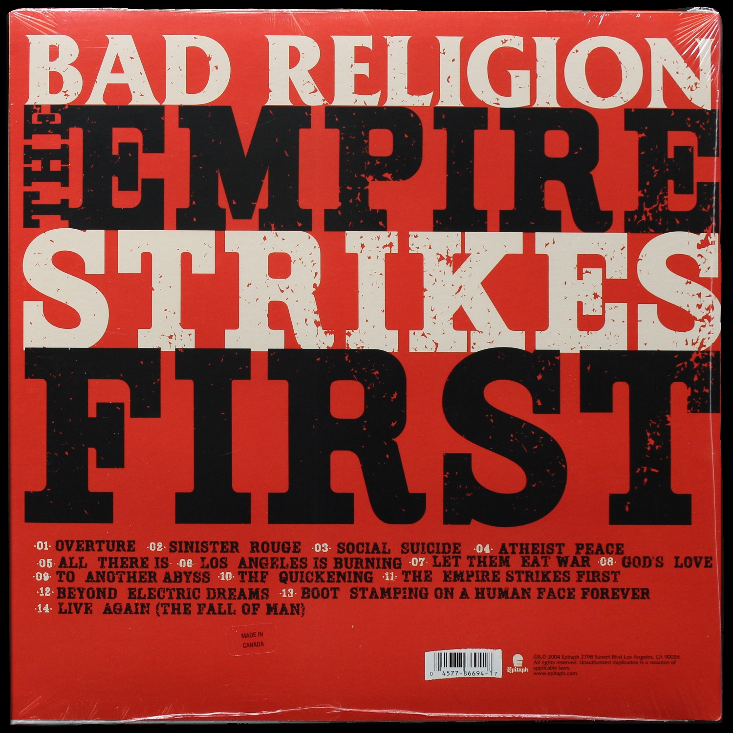 LP Bad Religion — Empire Strikes First фото 2