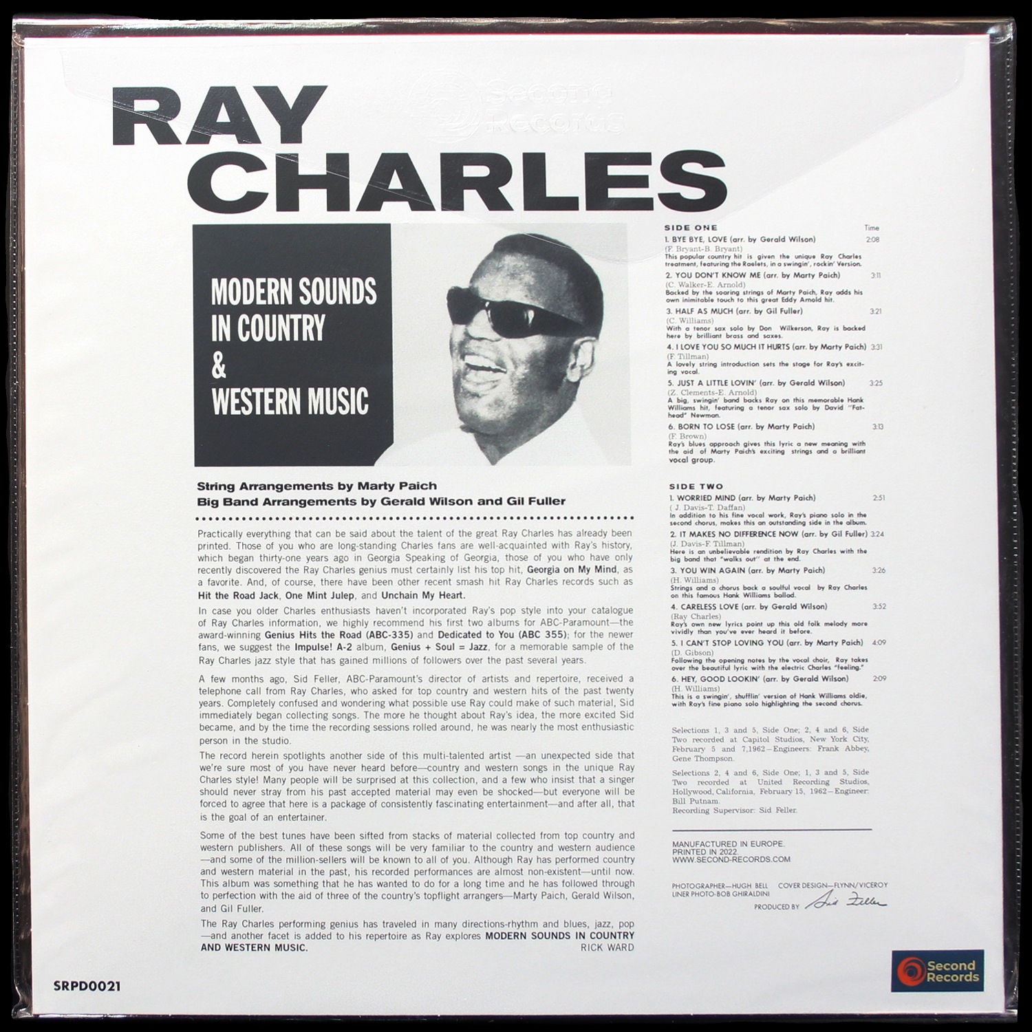 LP Ray Charles — Modern Sounds In Country And Western Music фото 2