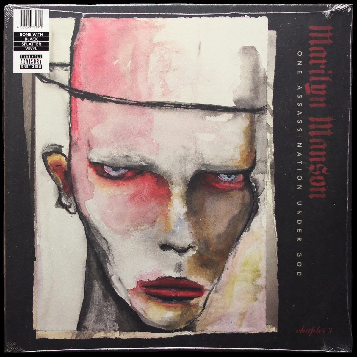 LP Marilyn Manson — One Assassination Under God (Chapter 1) (bone with black splatter vinyl) фото