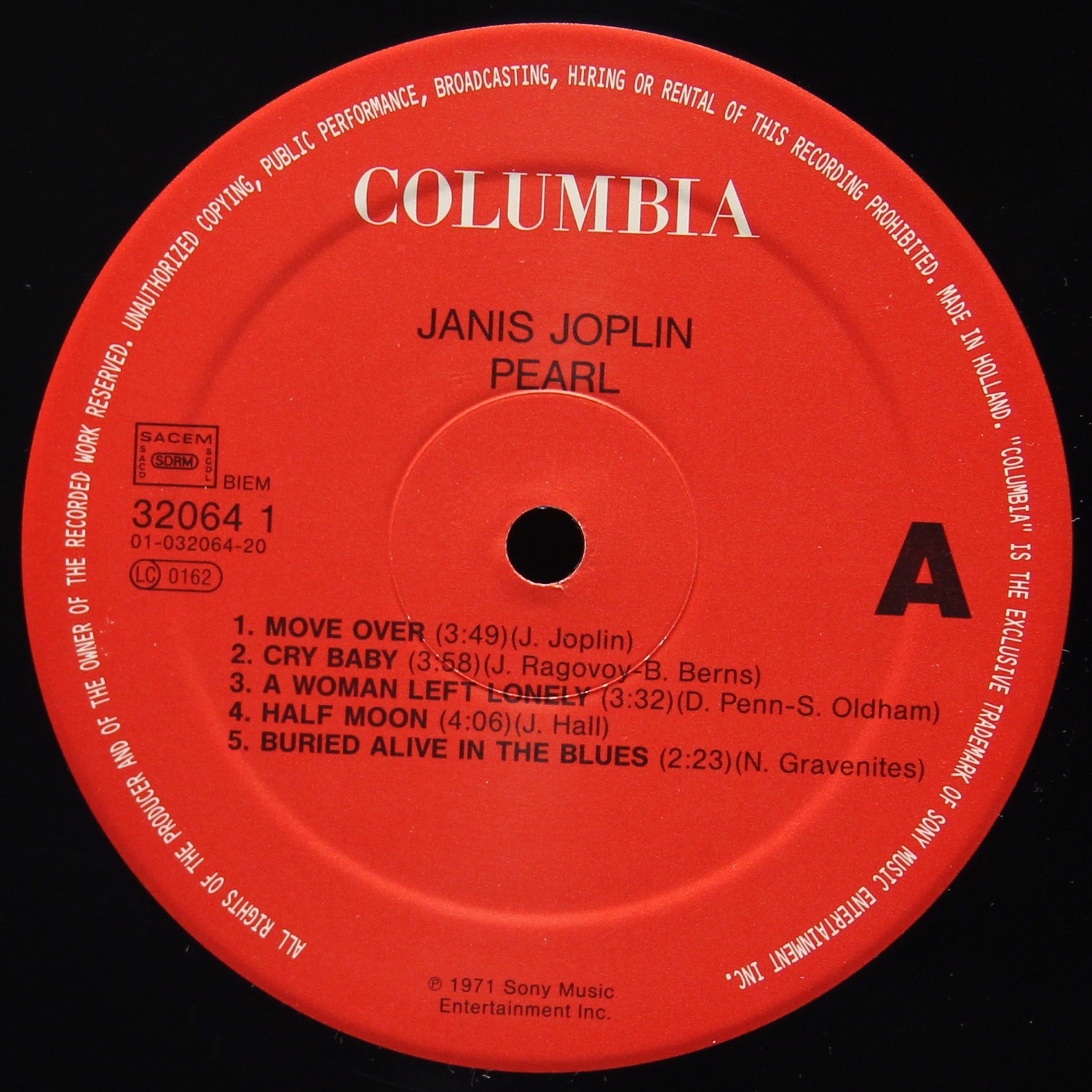 LP Janis Joplin — Pearl фото 3