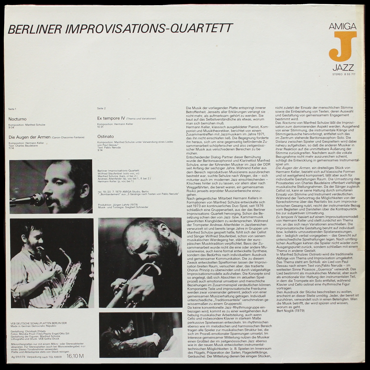LP Berliner Improvisations-Quartett — Berliner Improvisations-Quartett фото 2