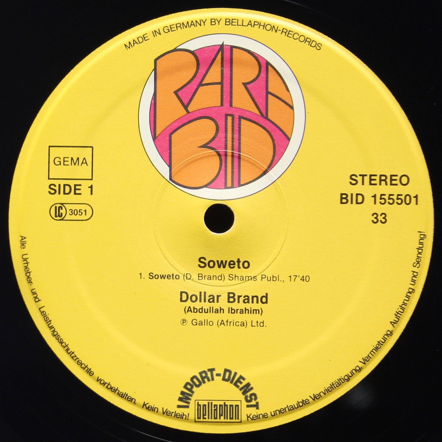 LP Dollar Brand — Soweto фото 3