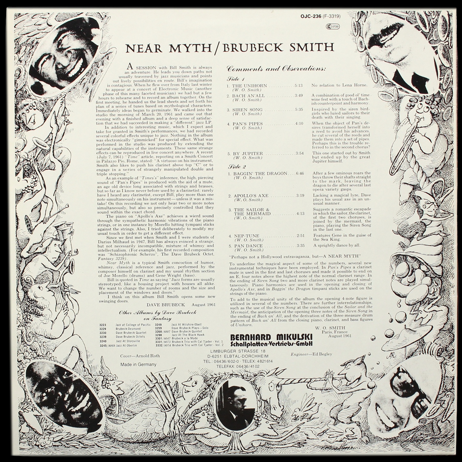 LP Dave Brubeck — Near Myth фото 2