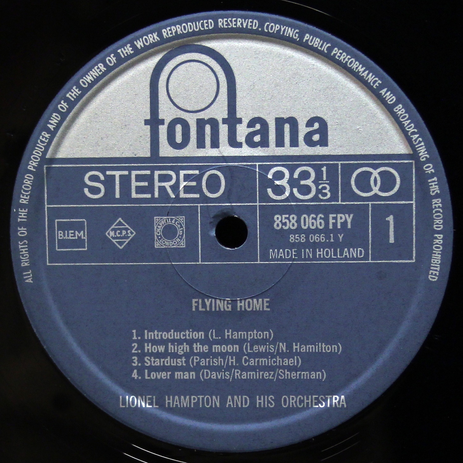 LP Lionel Hampton And His Orchestra — Flying Home фото 2