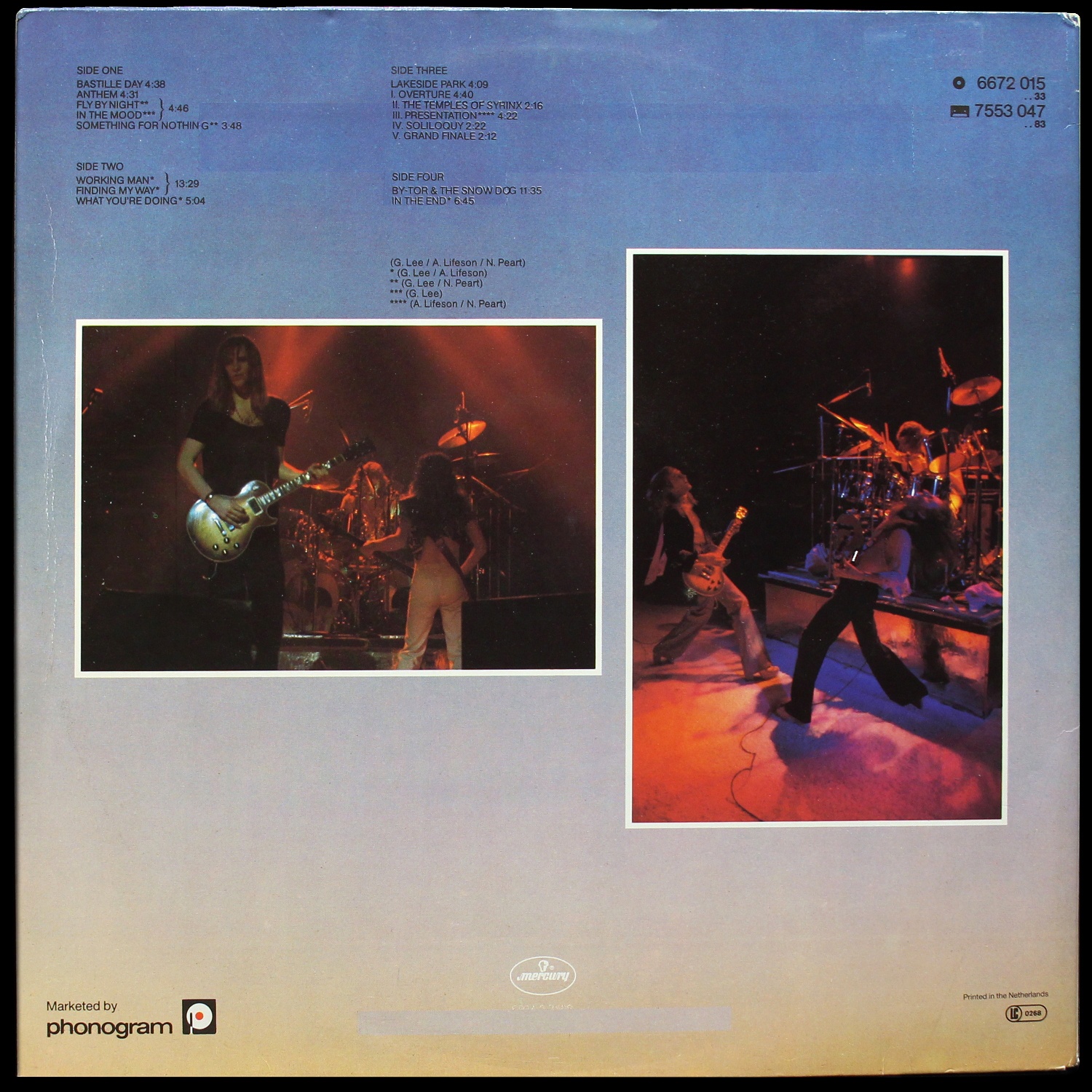 LP Rush — All The World's A Stage (2LP) фото 3