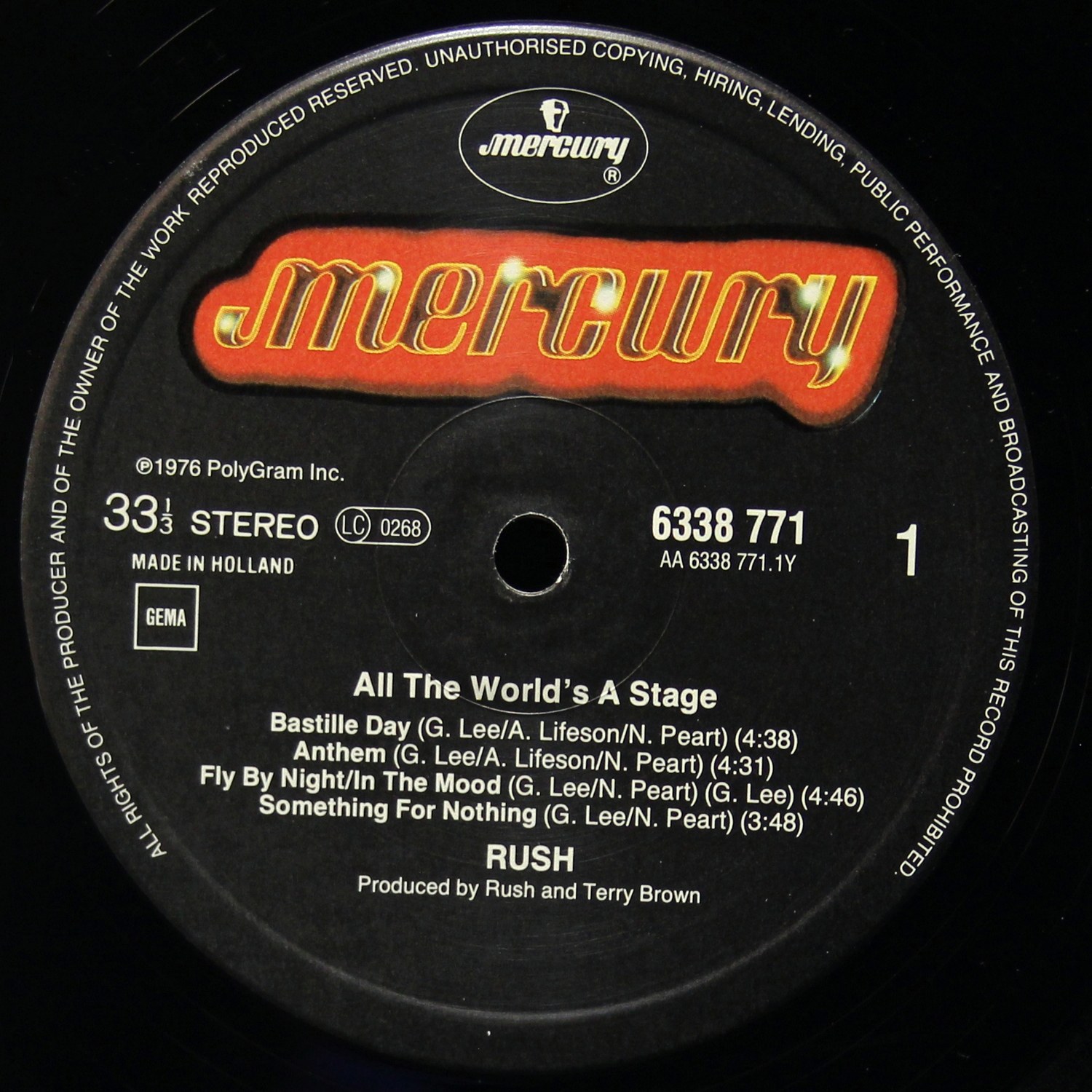 LP Rush — All The World's A Stage (2LP) фото 2