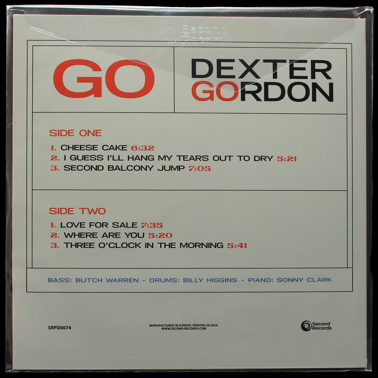 LP Dexter Gordon — Go! фото 2