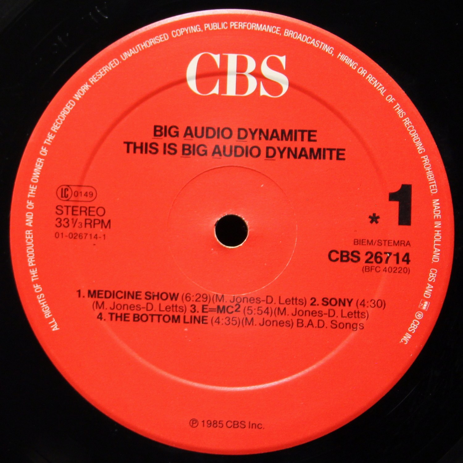 LP Big Audio Dynamite — This Is Big Audio Dynamite фото 2