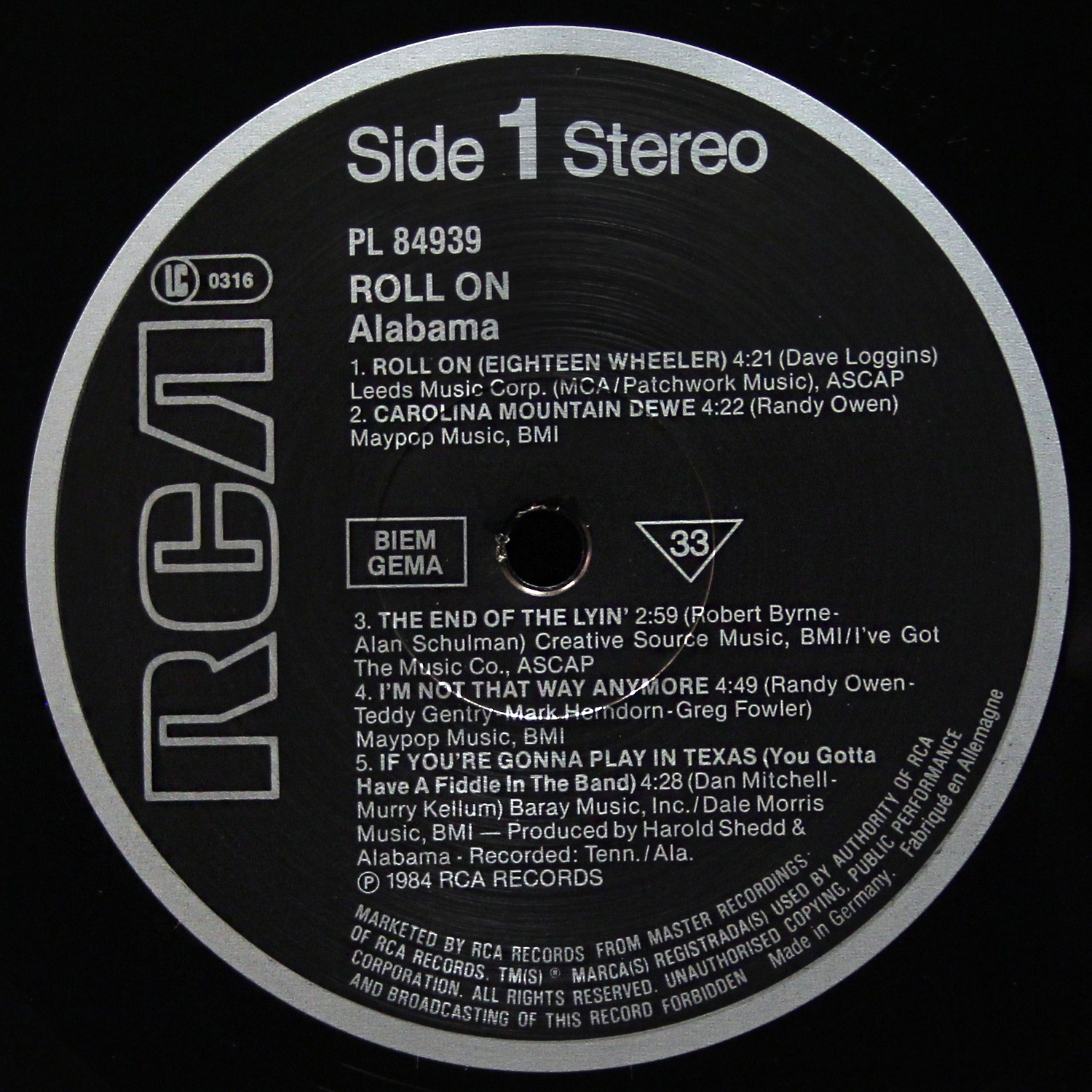 LP Alabama — Roll On фото 2