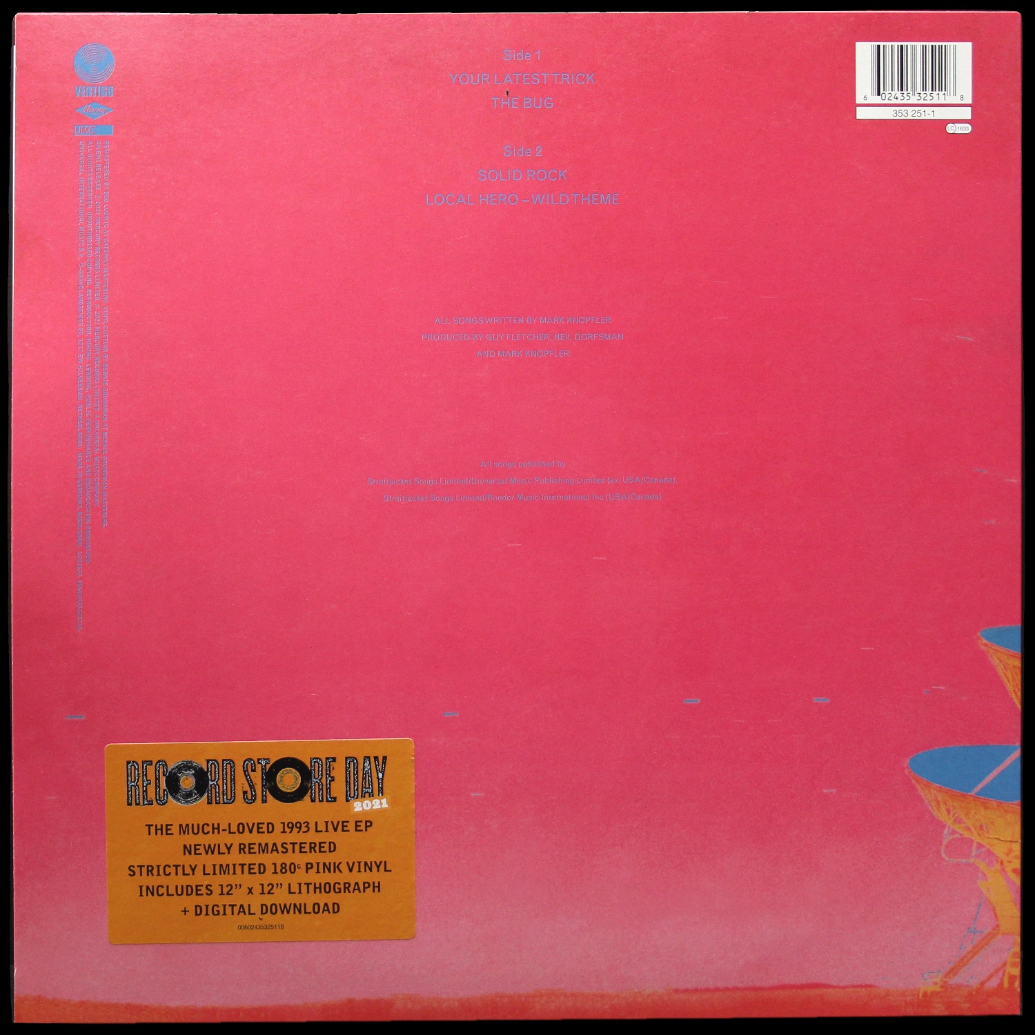 LP Dire Straits — Encores (цветной винил,  , EP (мини-альбом)) фото 2