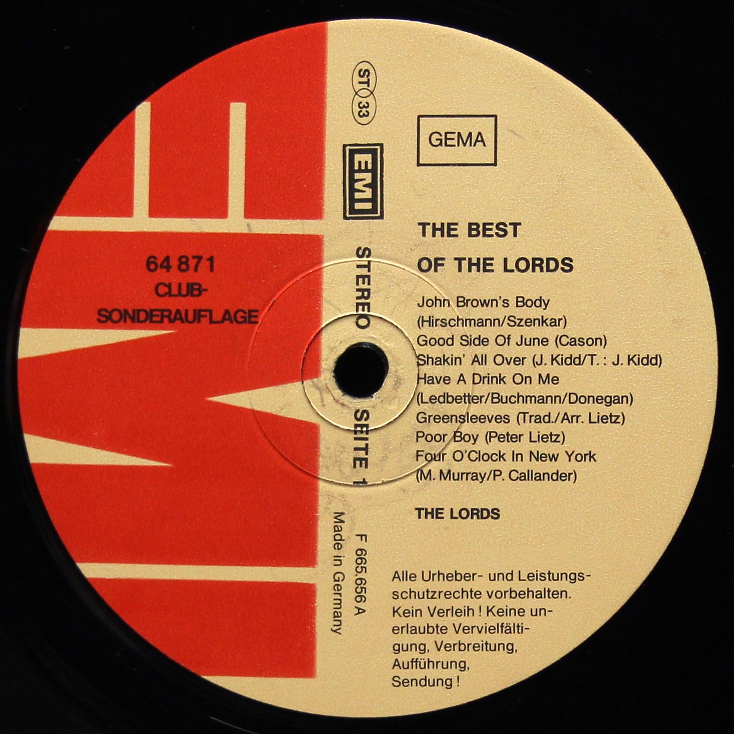 LP Lords — Best Of The Lords (клубное издание) фото 2