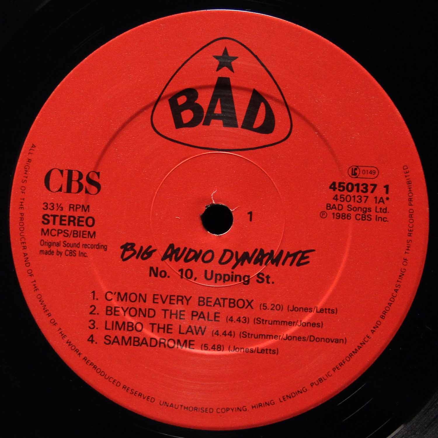 LP Big Audio Dynamite — No. 10, Upping St. фото 3