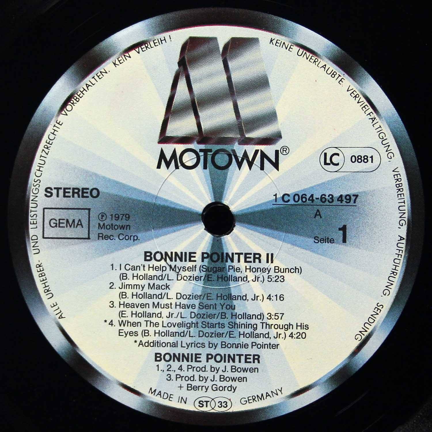 LP Bonnie Pointer — Bonnie Pointer II фото 2