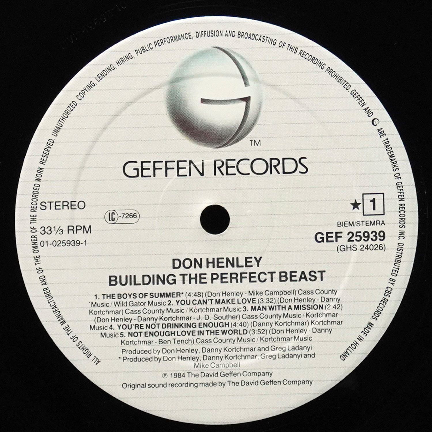 LP Don Henley — Building The Perfect Beast фото 2