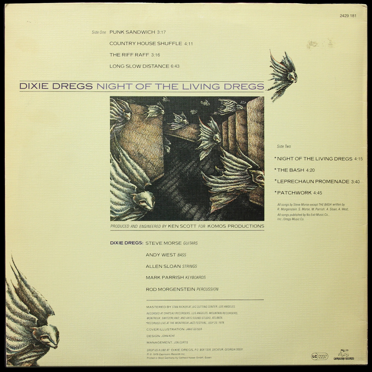 LP Dixie Dregs — Night Of The Living Dregs фото 2