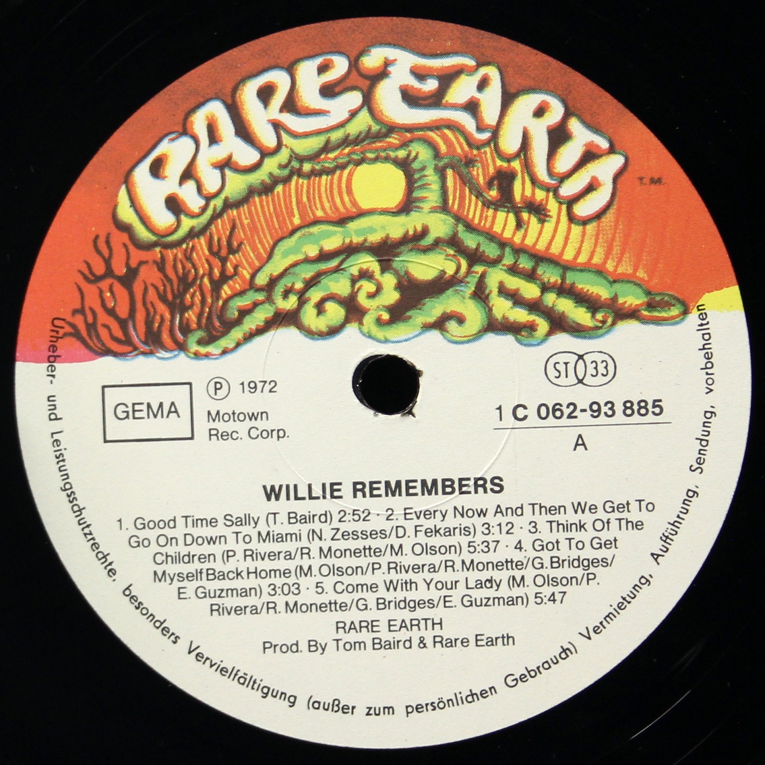 LP Rare Earth — Willie Remembers фото 3