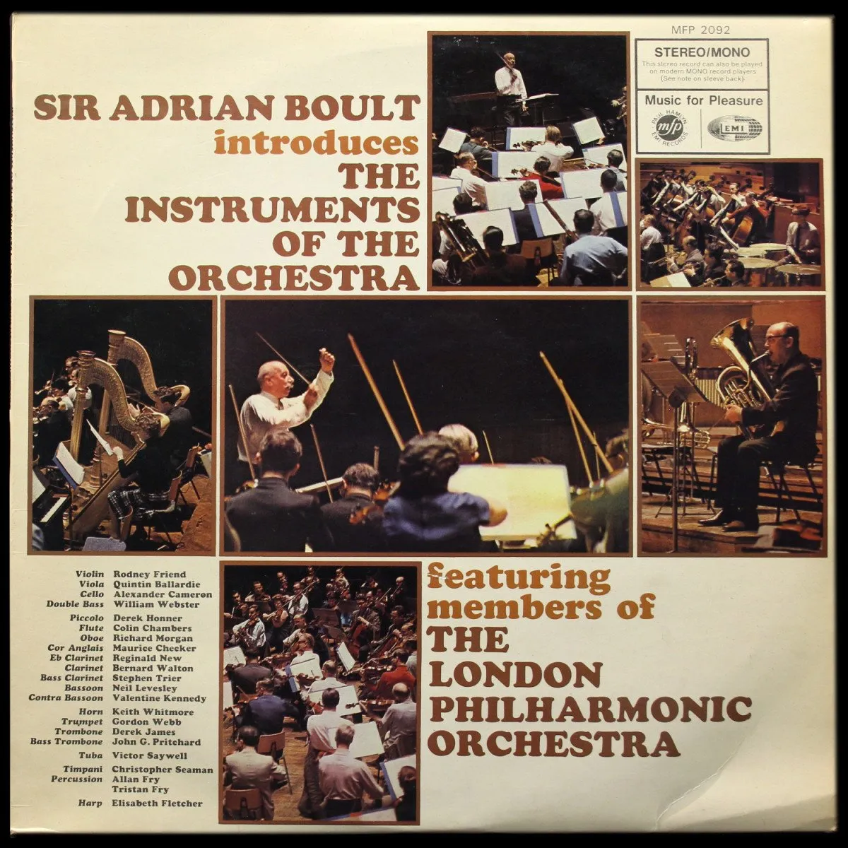 LP Sir Adrian Boult — Sir Adrian Boult Introduces The Instruments Of The Orchestra фото