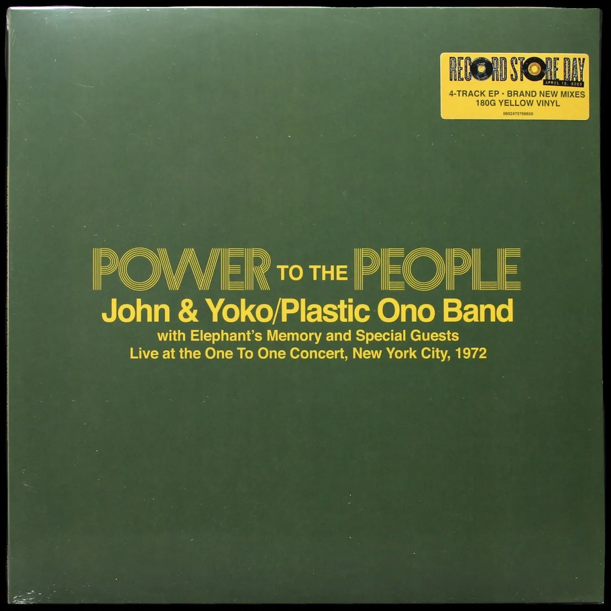 LP John Lennon & Yoko Ono — Power To The People (Live At The One-To-One Concert, New York City, 1972) (цветной винил, EP (мини-альбом)) фото