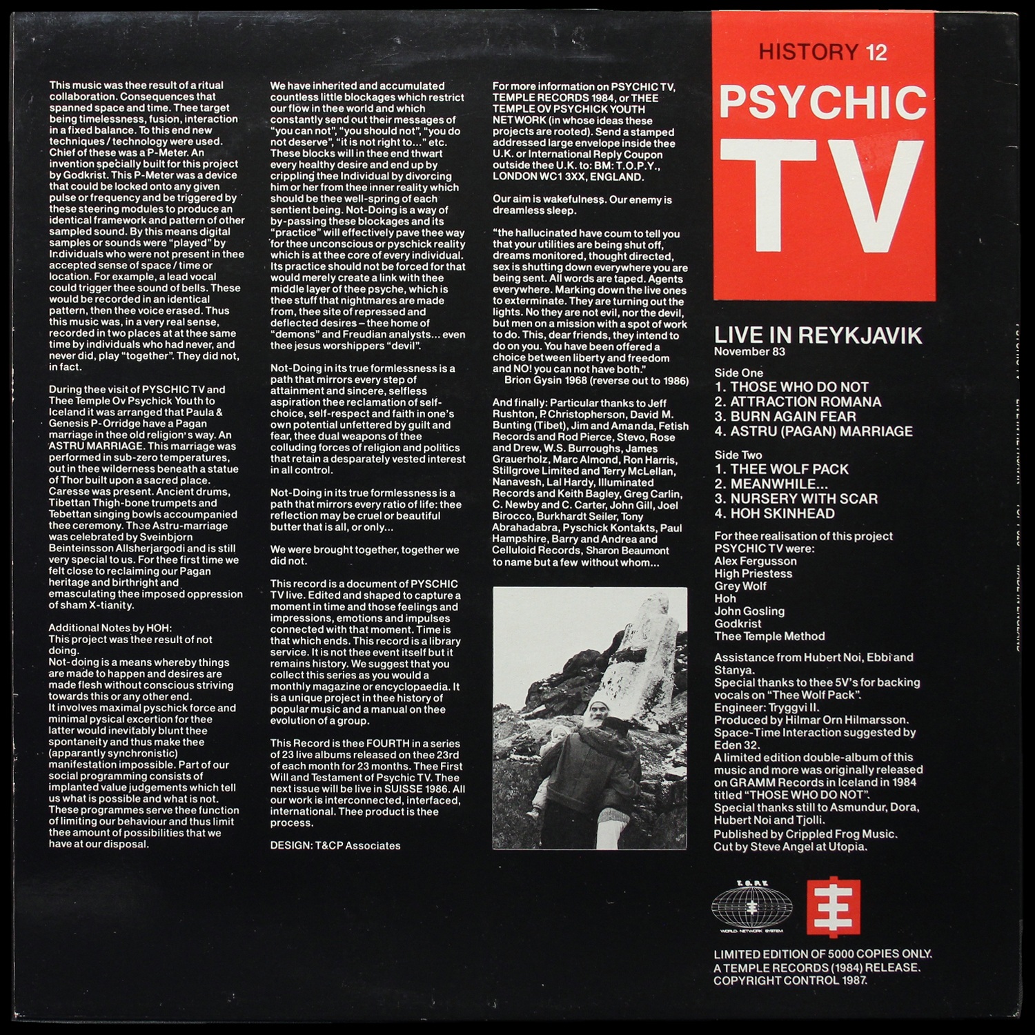 LP Psychic TV — Live In Reykjavik фото 2