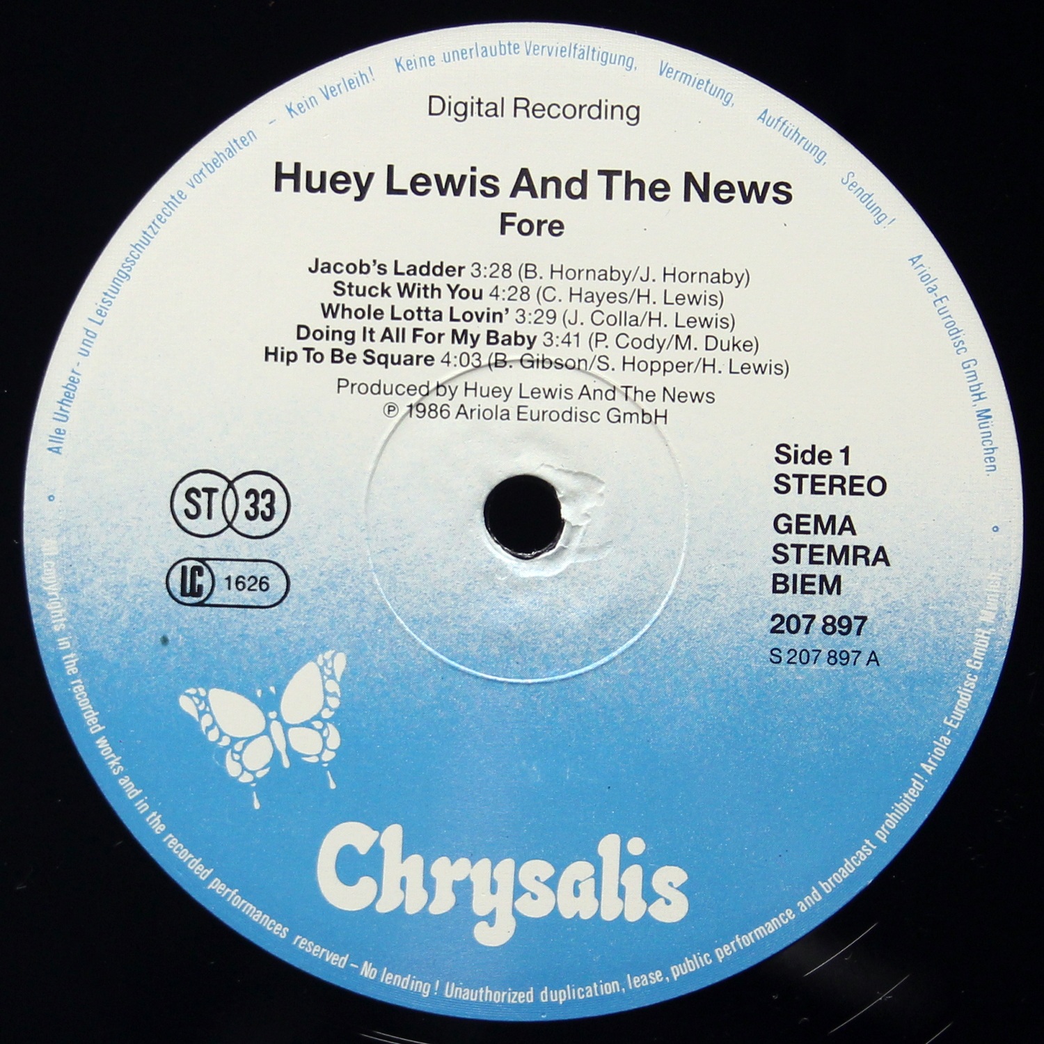 LP Huey Lewis And The News — Fore! фото 2
