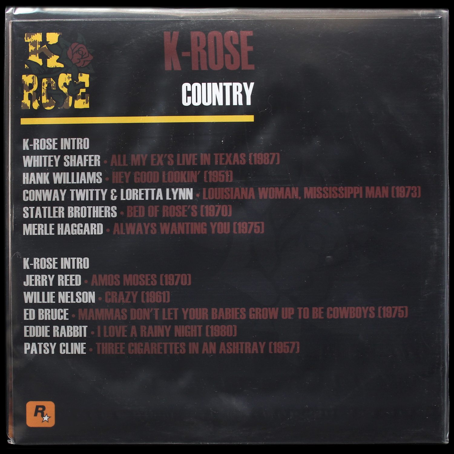 LP V/A — K-Rose Country (Grand Theft Auto: San Andreas Soundtrack) фото 2