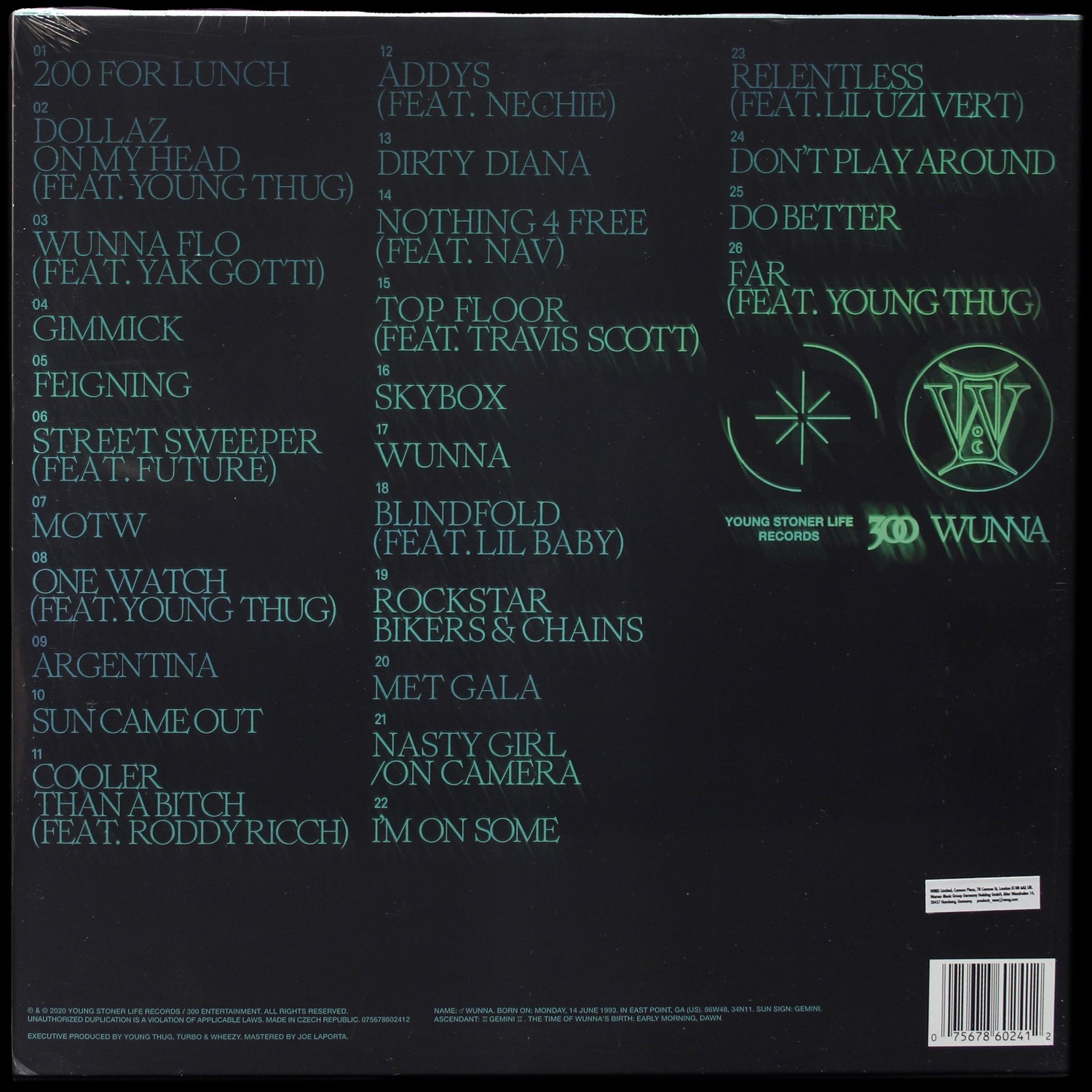 LP Gunna — Wunna (2LP,  цветной винил) фото 2