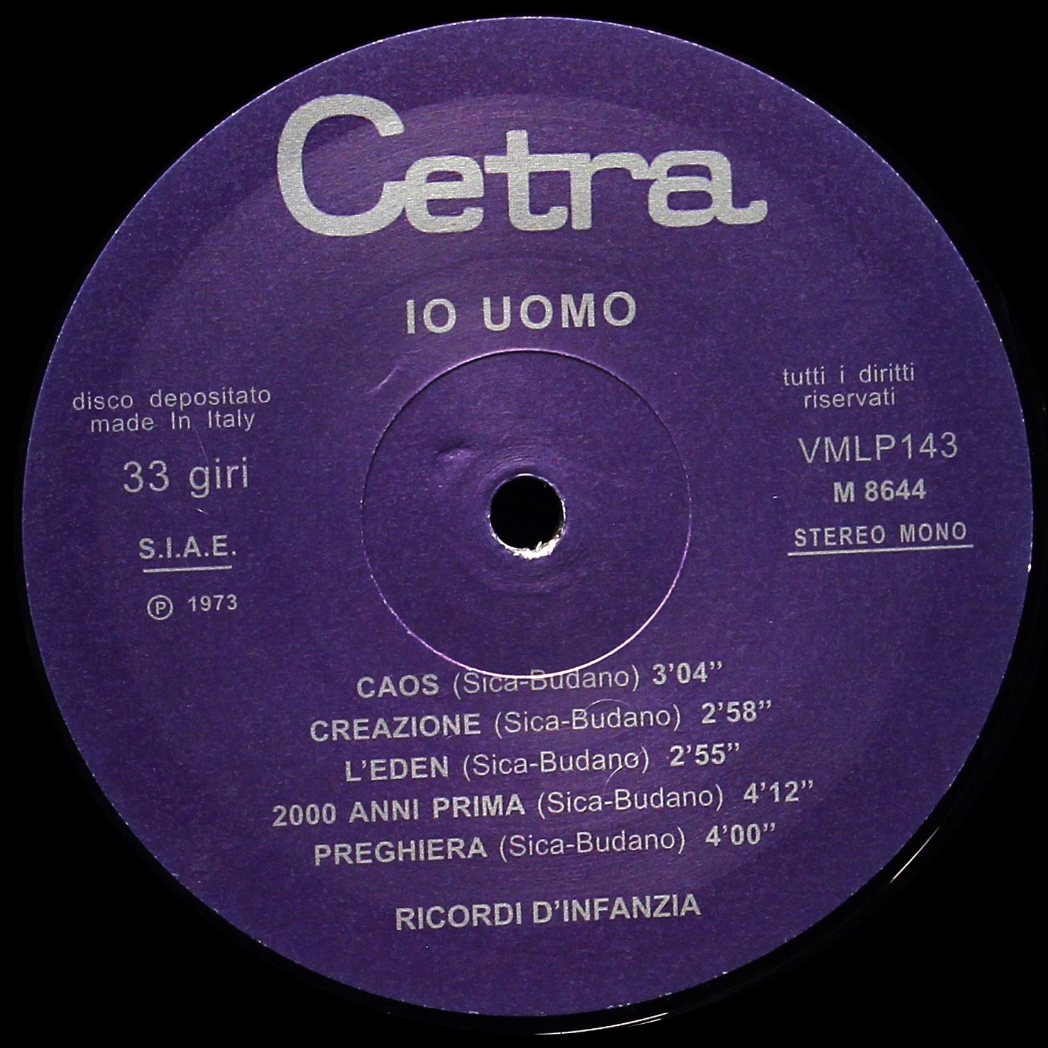 LP Ricordi D'Infanzia — Io Uomo фото 3