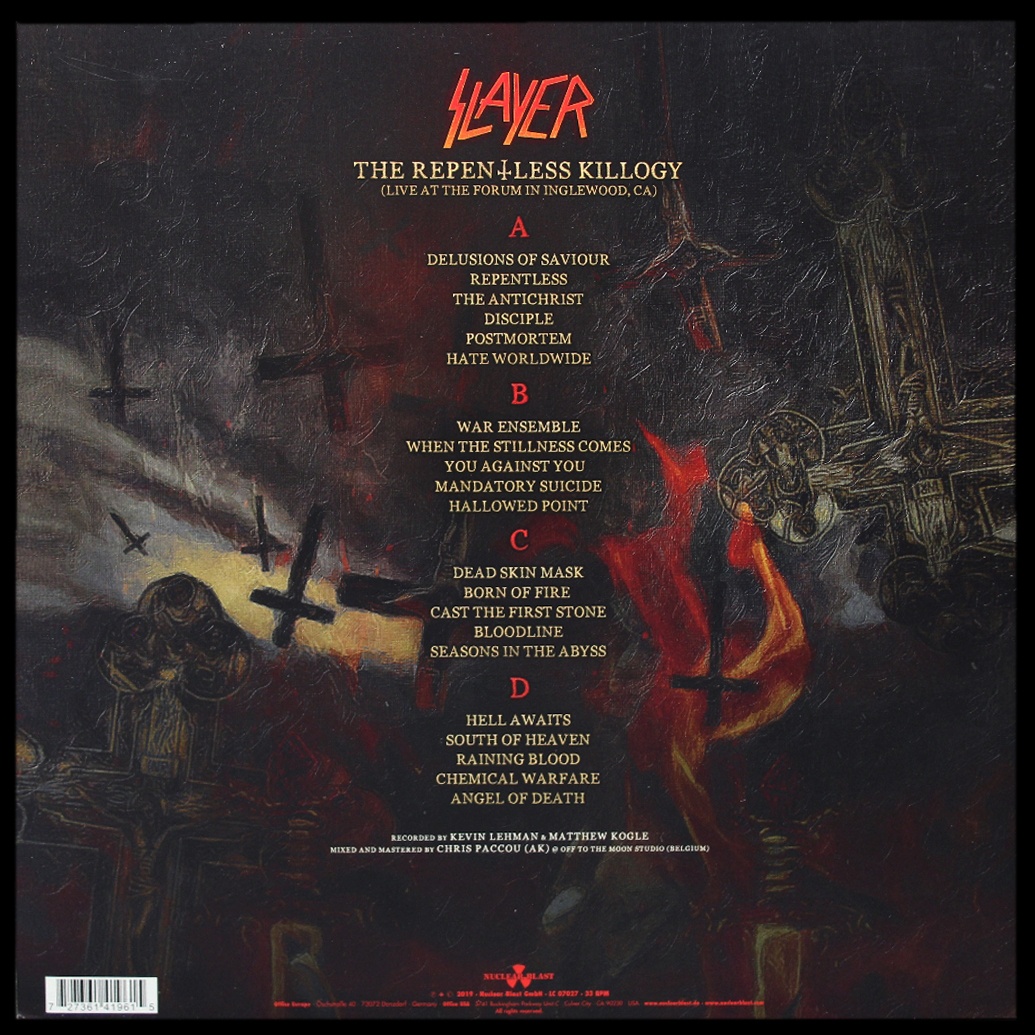 LP Slayer — The Repentless Killogy (Live At The Forum In Inglewood, CA) (2LP) фото 2