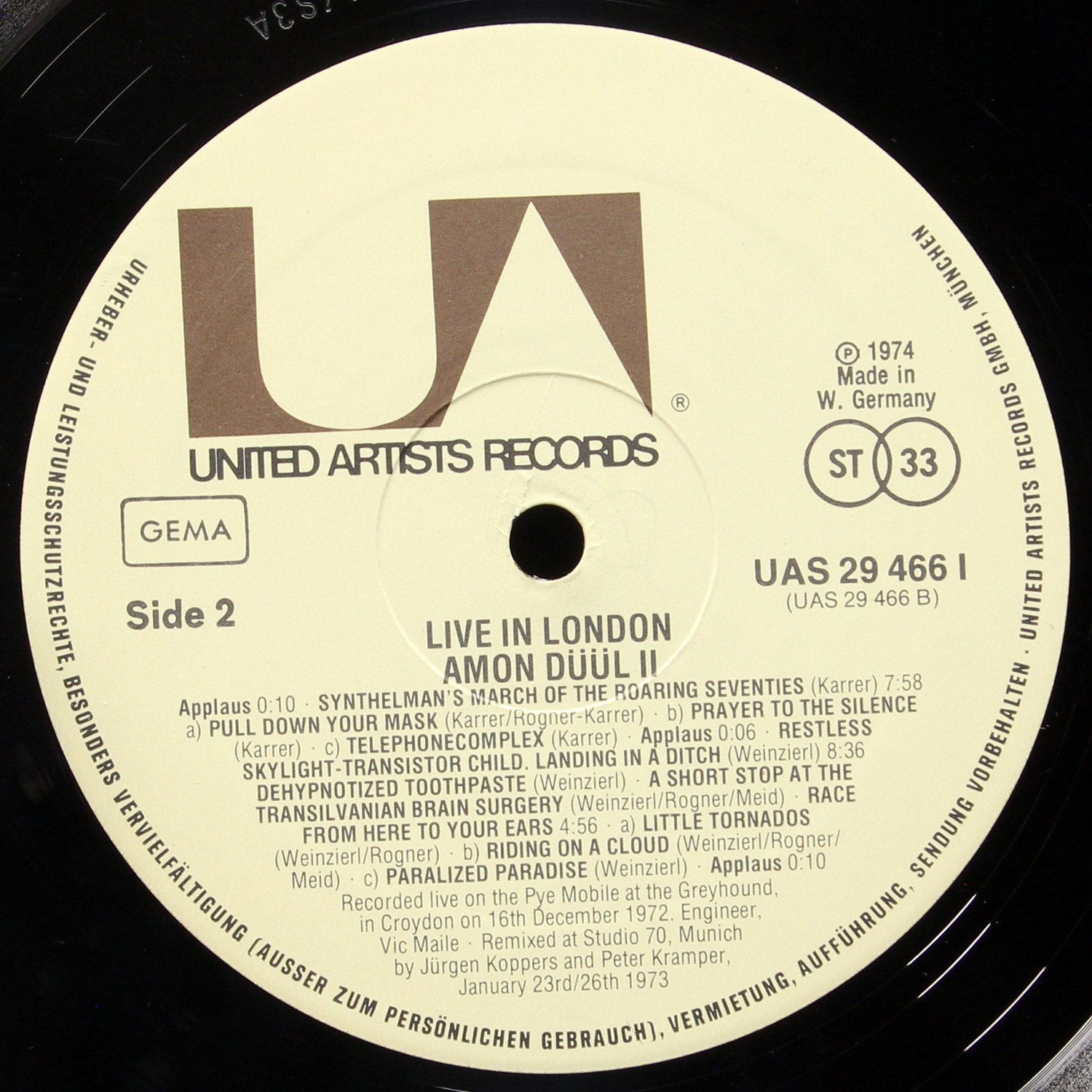 LP Amon Duul II — Live In London фото 4