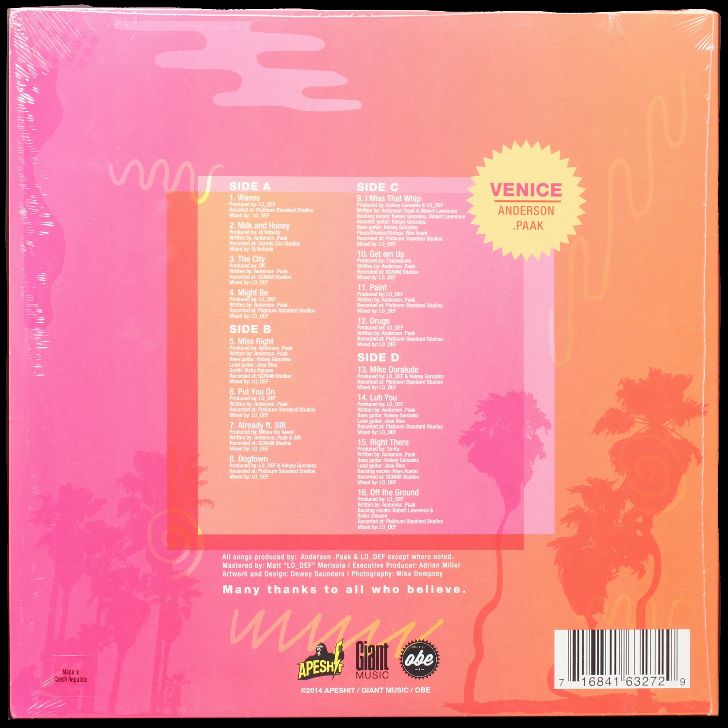 LP Anderson Paak — Venice (2LP) фото 2