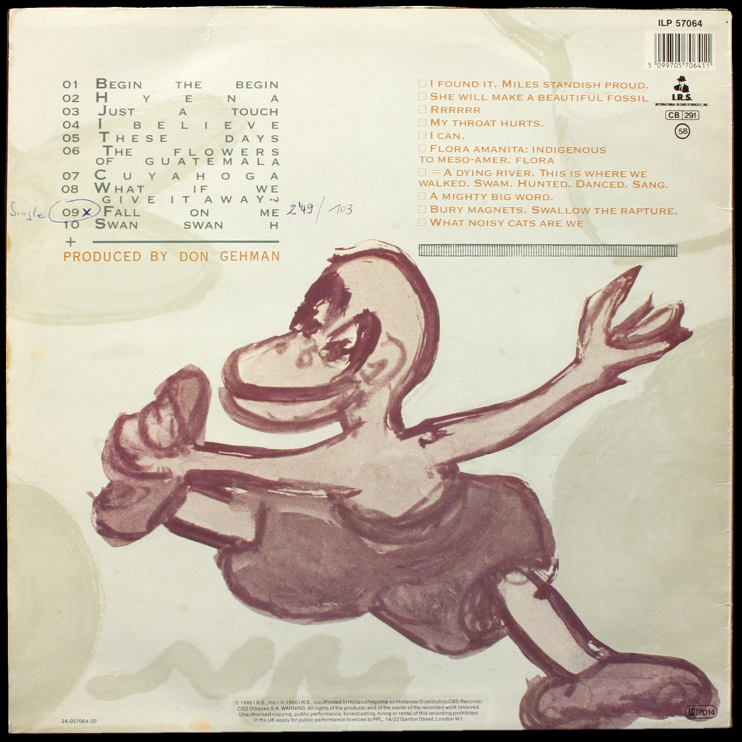 LP R.E.M. — Lifes Rich Pageant фото 2