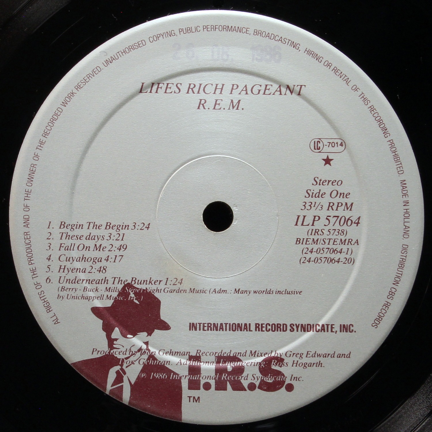 LP R.E.M. — Lifes Rich Pageant фото 3