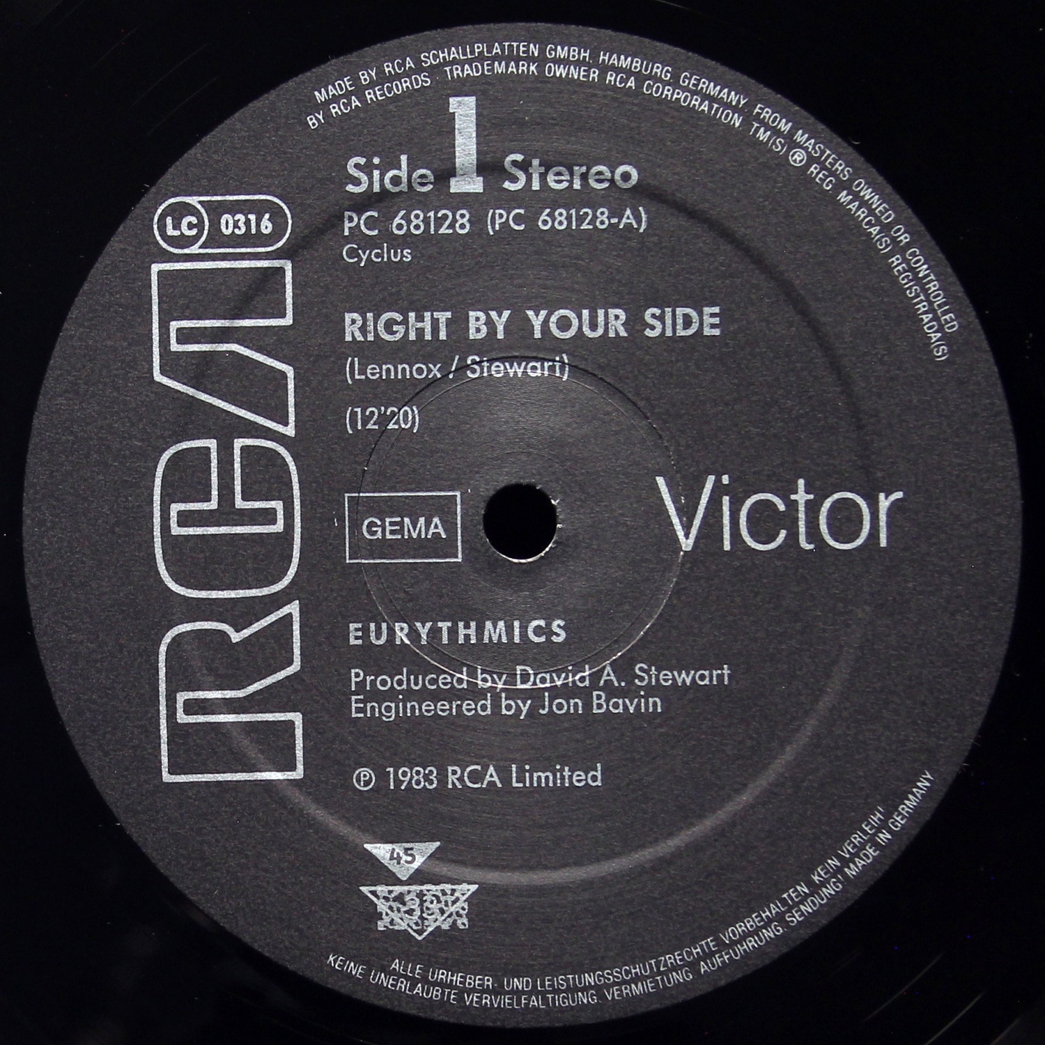 LP Eurythmics — Right By Your Side (макси сингл) фото 3