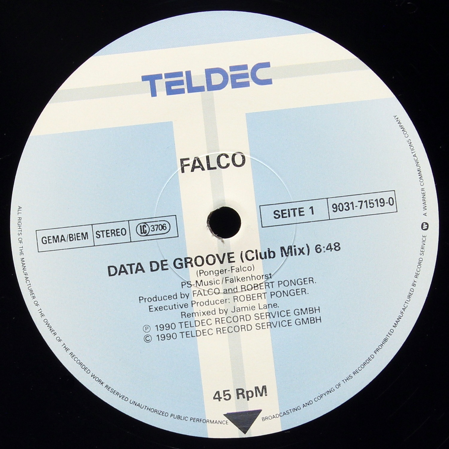 LP Falco — Data De Groove (макси сингл) фото 2