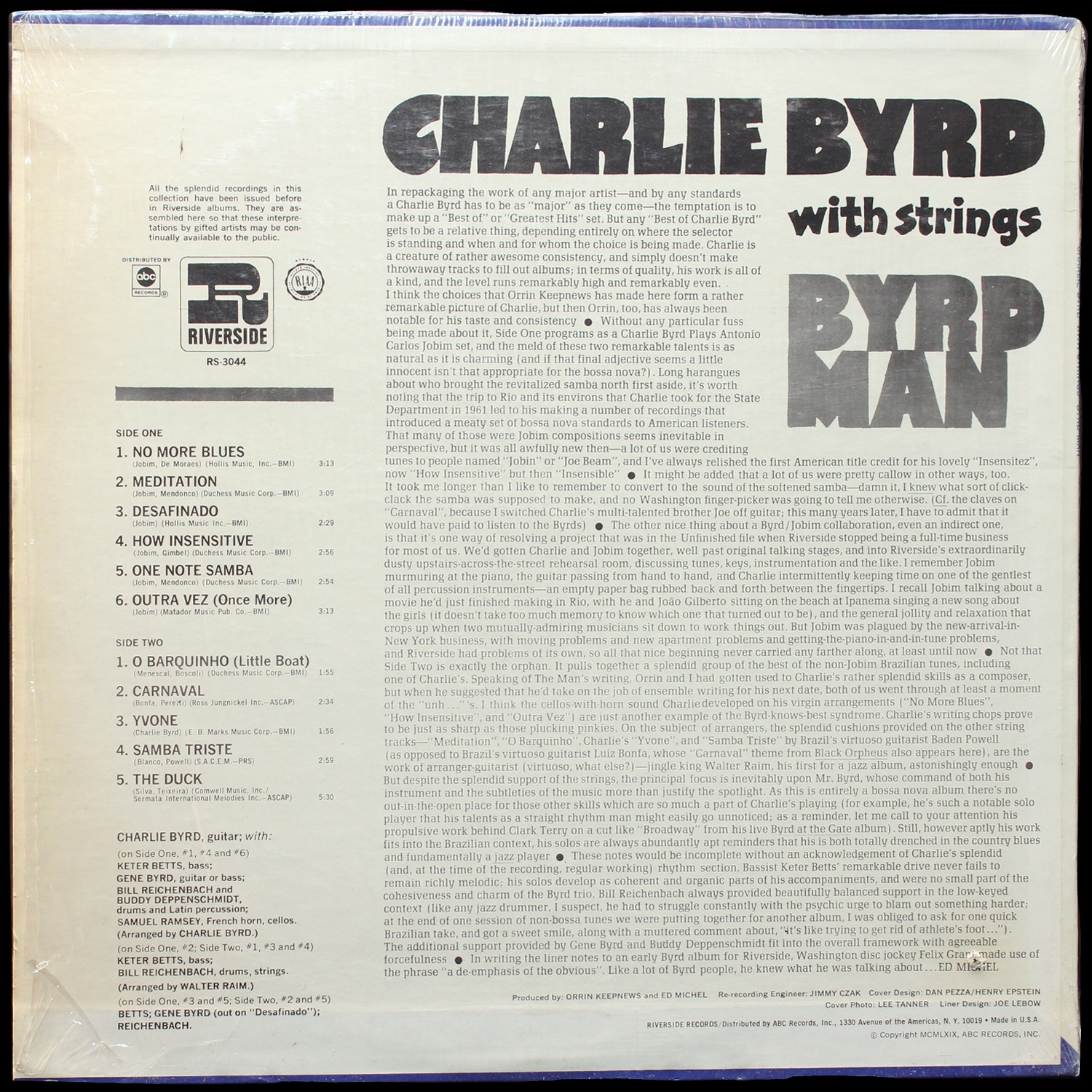 LP Charlie Byrd — Byrd Man With Strings фото 2