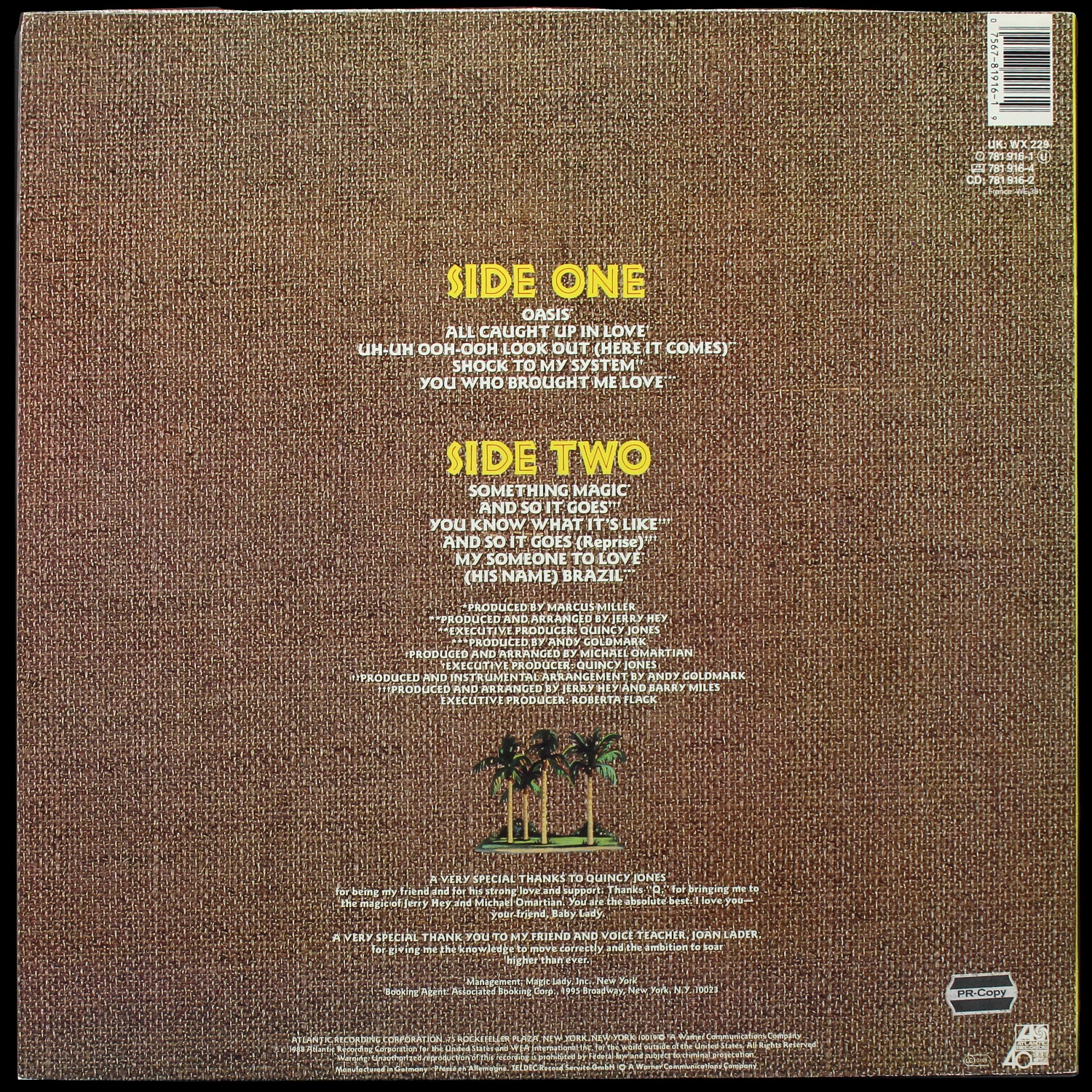 LP Roberta Flack — Oasis фото 2