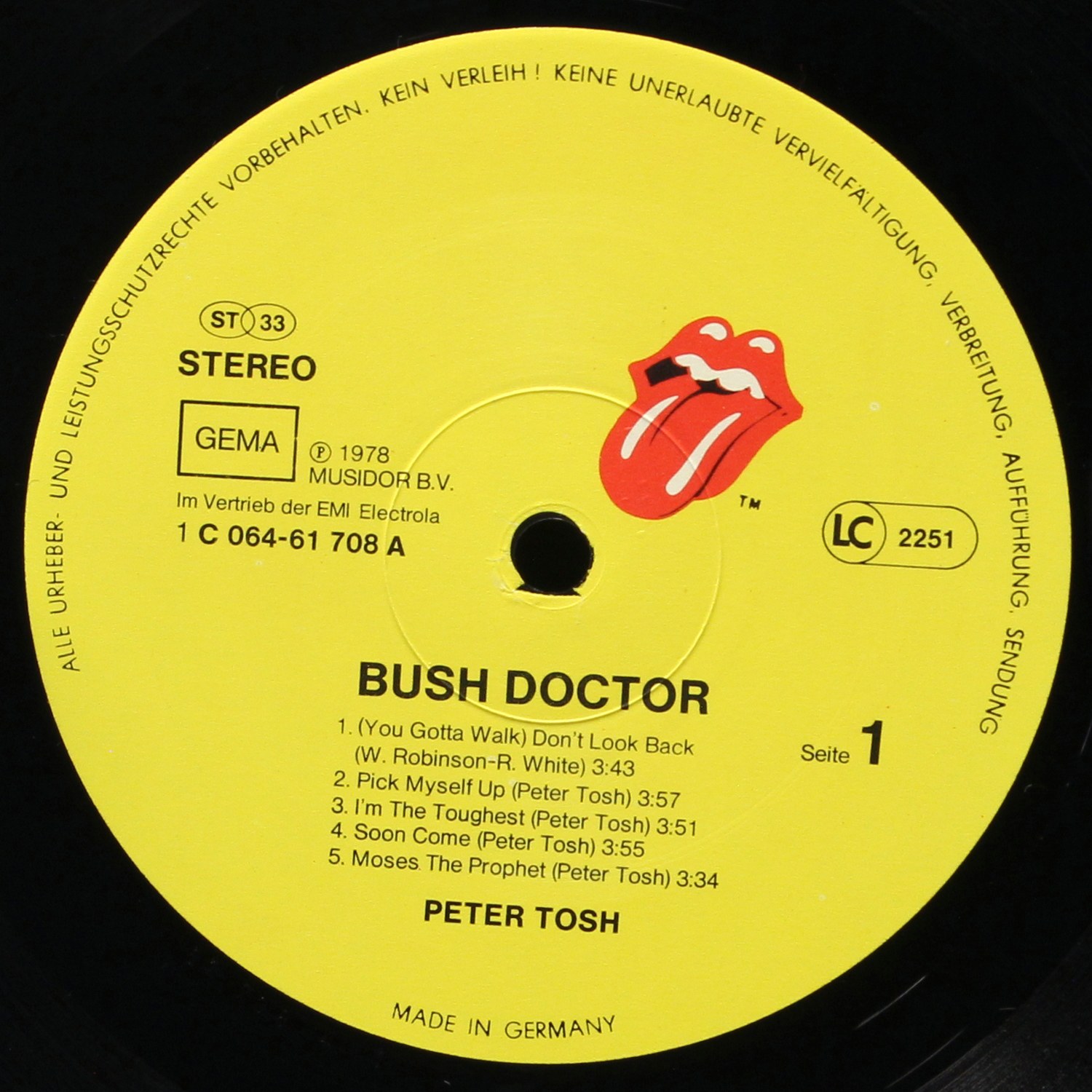 LP Peter Tosh — Bush Doctor фото 2
