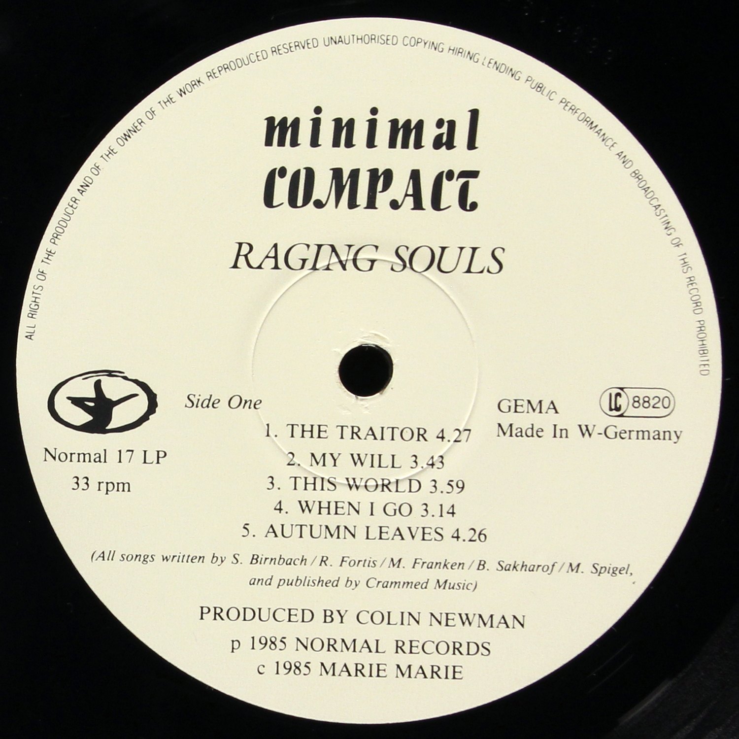 LP Minimal Compact — Raging Souls фото 3
